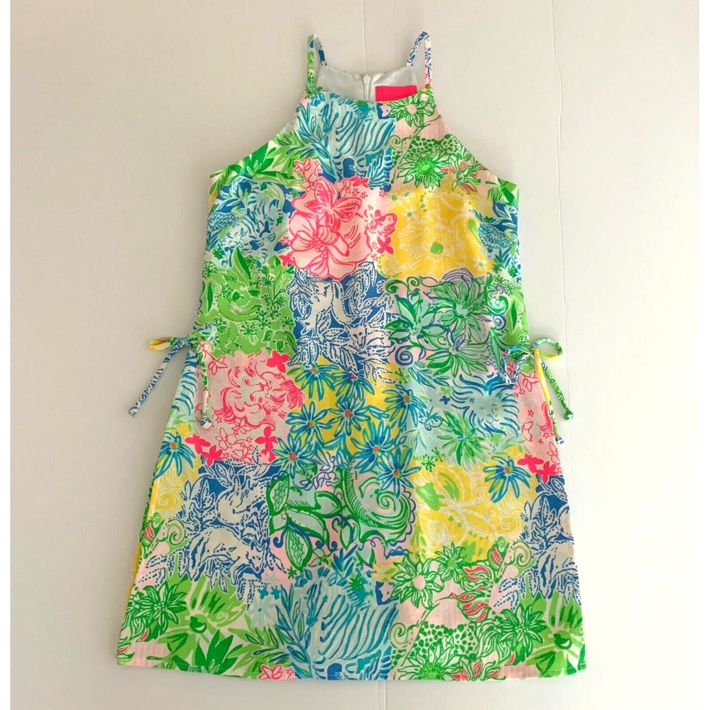 Lilly Pulitzer Pearl Romper Cheek to‎ Cheek sz 2 Animals Floral